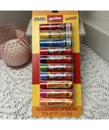 Taste Beauty Candy Flavor Lip Balm Set 10 Lip Balms m&amp;ms Skittles Starbu... - $16.96 CAD