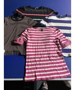 Vintage Lot Of 4 Lauren By Ralph Lauren Shirt Womens SM/m w/ Stripes Ladies - $31.67