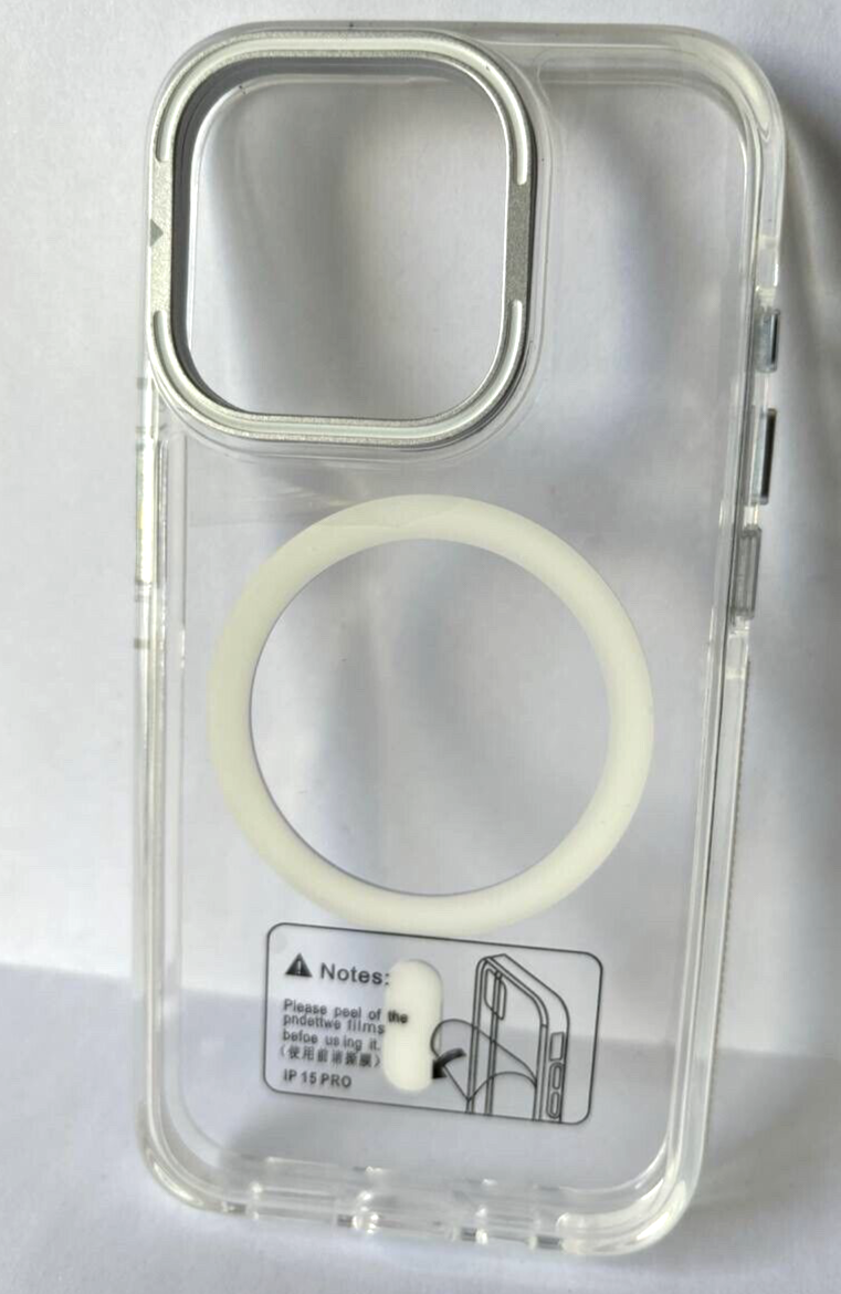 Protective MagSafe Case for iPhone 15 Pro 6.1" Clear White Back Cover Strong Item image 5