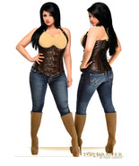 Chocolate Brown Faux Leather Underbust Steel Boned  Corset  - £132.70 GBP
