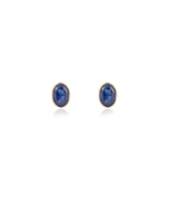 14k Gold Blue Sapphire Studs - £90.16 GBP