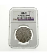 1824 50C Capped Bust Half Dollar Graded by NGC as XF Details Improperly ... - $372.34 CAD