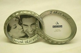 Malden Wedding Rings Picture Frame Pewter Finish 2 Opening - £11.92 GBP