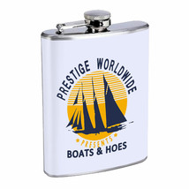 Boats &amp; Hoes Prestige Worldwide  8oz Stainless Steel Flask Drinking Whiskey - £11.89 GBP