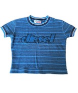 VINTAGE Diesel Big Logo Blue Y2K Spellout Baby Tee Shirt Women’s Size L ... - £110.57 GBP