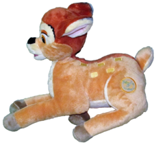 Disney Store Bambi 14&quot; Plush Stuffed Animal Laying Down Tan Babi Deer Fawn Soft - £17.94 GBP