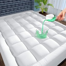 Extra Thick Waterproof Mattress Pad Full Size Mattress Protector Bed Cover 8-21&quot; - £77.94 GBP