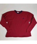 Vintage Nike Swoosh Spellout Long Sleeve Crewneck Shirt Size XL Maroon - €34,34 EUR