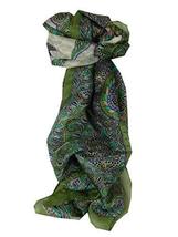 Mulberry Silk Traditional Long Scarf Alampur Sage by Pashmina &amp; Silk - £19.12 GBP
