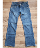Levi&#39;s Signature Stretch Blue Jeans Girls Size 16 Stone Wash Straight Leg - $220.26 MXN