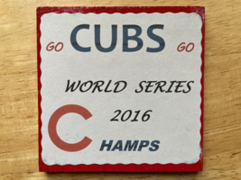 CUBS world series wood coasters - £3.86 GBP