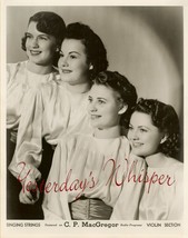 VIOLINISTS Singing STRINGS Dixie BLACKSTONE ORG PHOTO - $9.99