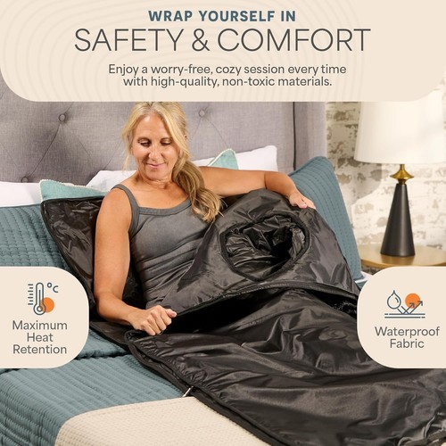 Lifepro Portable Infrared Sauna Blanket with Arm Sleeves - Black (Used) Item image 6