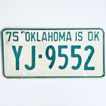 1975 United States Oklahoma Oklahoma County Passenger License Plate YJ-9552 - $18.80