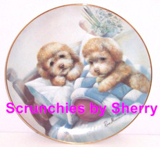 Puppy Pals Collector Plate Bedtime Fun Dog Danbury Mint  - $49.95