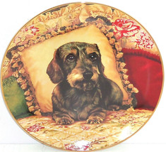 Dachshunds Collector Plate Wiener Dog Sweet Dreams Christopher Nick Danb... - $49.95