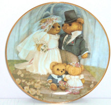 Teddy Bear Just Married Collector Plate Franklin Mint COA Museum Patricia Brooks - $49.95
