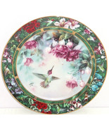 Anna&#39;s Hummingbird Collector Plate Lena Liu Bird Treasury Flowers Floral... - £39.92 GBP