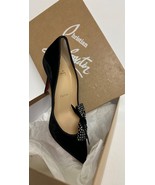 New Christian Louboutin Velvet Madame Menule Bow 100 Pumps 35.5 Black - $578.20