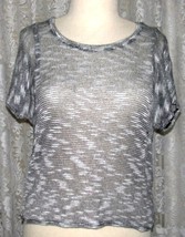 Black Grey Silver &amp; White Sweater Size L Apt 9 - £9.57 GBP