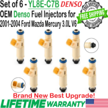 OEM Denso 6Pcs Best Upgrade Fuel Injectors for 2001, 02, 03 Ford Escape 3.0L V6 - £221.93 GBP