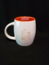 2012 Dunkin&#39; Donuts Coffee Mug Tea Cup White w/Orange w/White Lettering ... - £11.77 GBP