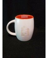 2012 Dunkin&#39; Donuts Coffee Mug Tea Cup White w/Orange w/White Lettering ... - €13,11 EUR