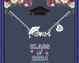 Graduation Gifts for Her, 14K White Gold Plated CZ Class of 2024 Graduat... - $27.75