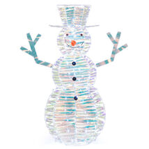 4 Feet Iridescent Christmas Snowman with White LED Lights and Ground Sta... - €87,44 EUR 4 Feet Iridescent Christmas Snowman with White LED Lights and Ground Sta... - €87,44 EUR