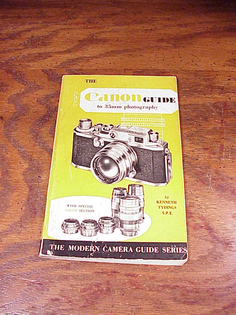 The Canon Guide to 35mm Photography Book, Kenneth Tydings, 1955, Hardback HB DJ  - $6.50
