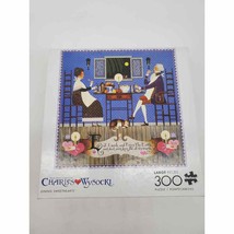 Puzzle - Charles Wysocki Dining Sweethearts - 300 Pieces - 18x18 - Made in USA - £6.65 GBP