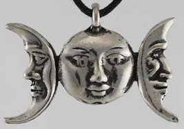 Nightly Peace Moon Amulet Pendant  New! - $18.95
