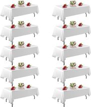 White Tablecloths 60x102 Inch - 10 Pack, Perfect for Weddings &amp; Dining - $93.01