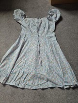 Ladies Brand New Summer Casual Blue Medium Floral Dress - £10.22 GBP