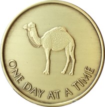 Bulk Lot of 25 Camel One Day At A Time Bronze Medallions Serenity Prayer Chips - £30.56 GBP