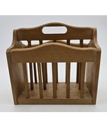Vintage Wood Napkin Holder Letter Sorter Tabletop Organizer Mini Magazin... - $30.06 CAD