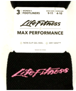Life Fitness Women&#39;s No Show Sock Liners 3-Pack Fits 4-10 With Non Slip ... - $8.99