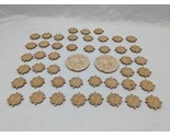 Set Of (45) Wooden 1 And 5 Damage 1&quot; Markers For RPG Card Miniature Boar... - $43.55