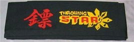  Collectible Ninja Head Band Black Cotton Yellow  Throwing Star New 42&quot; L - £3.92 GBP