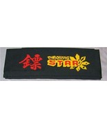  collectible NINJA HEAD BAND black cotton yellow  THROWING STAR NEW 42&quot; L - £3.98 GBP