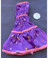 Vintage Barbie Purple Pink Trim Dress With Color Specks (B) - £9.38 GBP