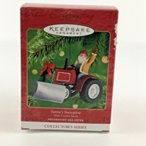 Hallmark Keepsake Christmas Ornament Here Comes Santa's Snowplow Vintage 2001 - £16.32 GBP