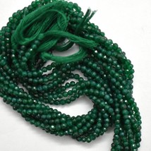 Vert Naturel Onyx 3.5-4mm à Facettes Rond Gemme Perles 13 &quot; Strand BDS-1085 - £25.49 GBP