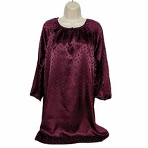 J Crew Womens Shift Dress Size 6 Burgundy Paisley Long Sleeve Scoop Neck - £31.13 GBP