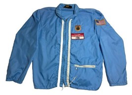 Vintage 70s Munchen Team Scirroco Racing Blue Nylon Zip-up Jacket Size M... - £18.80 GBP