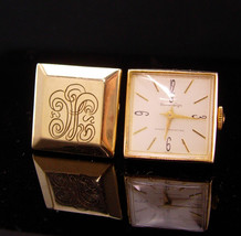 Sovereign Vintage wind up Watch Cufflinks Gold plate Pat Pending - Weddi... - £118.03 GBP