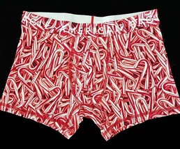 American Eagle Red Candy Cane Waistband Pouch Front Cotton Blend Boxers Men&#39;s L - £12.78 GBP