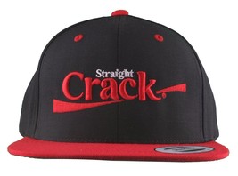 Dissizit Straight Crack Yupoong Wool Blend O/S Cap Black Red Embroidered Hat NWT - £11.96 GBP