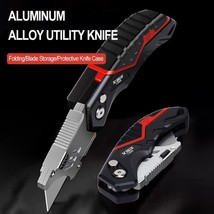 Portable Folding Multifunctional Aluminum Alloy Utility Knife with Spare... - £2.58 GBP+