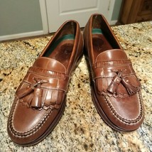 H.S. TRASK Leather Tassel Loafers Bozeman Montana mens size 7.5 M dress ... - $48.51